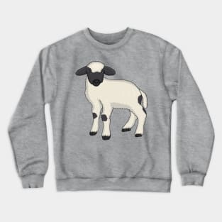 Valais Blacknose sheep cartoon illustration Crewneck Sweatshirt